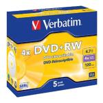 Verbatim DVD+RW 5pk Jewel Case