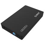 Orico USB 3.0 3.5" External Hard Drive 3.5 inch Enclosure with Data Cable and Power Adapter, (3588US3) Black