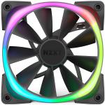 NZXT Aer 120 RGB 2 Black 120mm Single Case Fan. RGB, PWM, Requires HUE 2 Lighting Controller