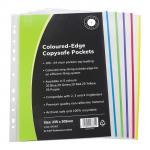 OSC Copysafe Pockets - A4 Assorted Colours Pack 100