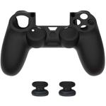 DOBE PlayStation PS4 Silicone Case with 2 Mushroom Cap Protector -Black