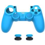 DOBE Play Station PS4 Silicone Case with 2 Mushroom Cap Protector -Blue