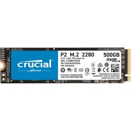Crucial P2 500GB NVMe PCIe M.2 2280 up to 2300 MB/s Read, 940 MB/s Write, 5 years Warranty