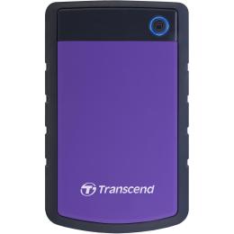 Transcend 1TB StoreJet 25H3P 2.5" USB 3.0 External HDD , Durable Anti-shock Silicon Outer Shell , Military-grade shock resistance - Purple Color