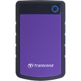 Transcend 2TB StoreJet 25H3P 2.5" USB 3.0 External HDD , Durable Anti-shock Silicon Outer Shell , Military-grade shock resistance - Purple Color