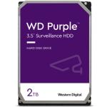 WD Surveillance Purple 2TB 3.5" Internal HDD SATA3 - 256MB Cache - 24x7 always on Reliability - Built for Personal / Home Office / Small Business - Up to 64 cameras - AllFrame 4K Technology - 3 Years Warranty