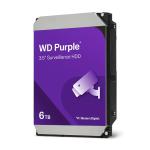 WD Surveillance Purple 6TB 3.5" Internal HDD SATA3 - 64MB Cache - 24x7 always on Reliability - Built for personal, home office or small business - Up to 64 cameras - AllFrame 4K Technology - 3 Years warranty
