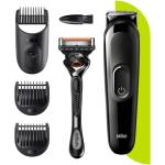 Braun Trimmer 3 SK3300 4-in-1 Beard Trimmer For For Men, Hair Clipper, For Face, Hair 3 Attachments, Black