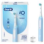 Oral-B iO Series 3 Electric Toothbrush (Icy Blue) with charging stand