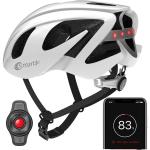 LIVALL Smart4u SH55M White Smart Helmet M 55-59cm Back LED Turn Signal , Break LED , Bluetooth Headphone & Speaker, Walkie-Talkie Use App, Design For E-Scooter & Bike