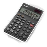 Sharp EL124TWH Office Calculator 12 Digit LCD display with large characters