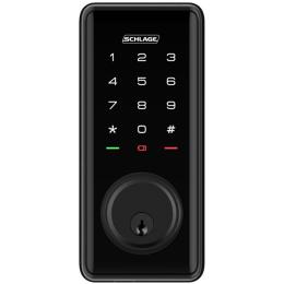 Schlage Ease S1 Smart Deadbolt Lock - Black Bluetooth Ready / (Remote Access Using Schlage WiFi Bridge AB100 Sold Separately)