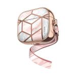 i-Blason Cosmo Case for AirPods 3rd Gen - Marble Pink - with wrist strap - Premium & beautiful protective fashion case for Apple AirPods 3rd Generation