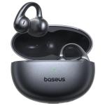 Baseus Bowie MC1 PRO Open-Ear Clip-On Bluetooth 6.0 True Wireless Earbuds - Cosmic Black Ultra-lightweight all-day comfort - Hi-Res Audio with LDAC - IP57 Sweat & Water Resistant - Multipoint - Up to 9hrs playtime/40hrs with charging case