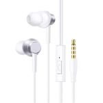 Baseus Encok HZ11 Wired In-Ear Headphones - Moon White - In-line microphone & 1-button remote - Noise-isolating design - 3.5mm connector