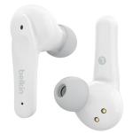 Belkin SoundForm Nano True Wireless In-Ear Headphones for Kids - White Volume Limited - IPX5 Spill Resistant - 5x Eartip Sizes Made Just for Small Ears - Up to 5 Hours Battery Life / 24 Hours Total with Charging Case - 2 Year Warranty