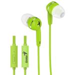 Genius HS-M320 Wired Over-Ear In-Ear Headphones - Green with Microphone