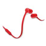 JBL Tune T110 Wired In-Ear Headphones - Red Microphone - JBL Pure Bass Sound - 1-button Remote - Tangle-Free Flat Cable - 3.5mm Jack