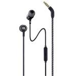 JBL Live 100 Premium In-Ear Headphones with Mic - Black - Braided cable, aluminium housing, carry pouch included
