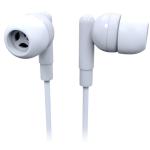 Laser AO-EB30-WHT Wired In-Ear Headphones - White In-Line Microphone - 3.5mm Jack
