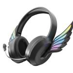 Laser HP-KWINBK-430 Kids Bluetooth Headphone with Wing and boom-mic - Black