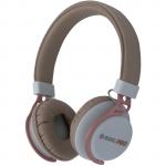 Moki Pro Kumo Wireless On-Ear Headphones - Rose Gold with Microphone - Bluetooth Controls - Adjustable Headband