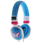Moki Popper ACC-HPP Wired On-Ear Headphones - Butterfly Blue