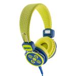 Moki ACC-HPK Wired Headphones for Kids - Yellow & Blue Volume Limited - 3.5mm Jack