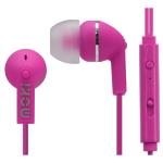 Moki Mic & Control ACC-HCBM Wired In-Ear Headphones - Pink Noise Isolation - 3.5mm Jack