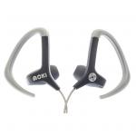 Moki Ultralite Wired In-Ear Headphones - Black & Grey with Microphone - with Nylon Sleeve