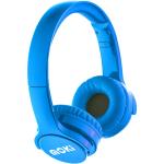Moki Brites Wireless On-Ear Headphones - Blue Flexible & Lightweight Design - Bluetooth - Up to 15 Hours Battery Life