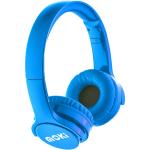 Moki Brites Wireless On-Ear Headphones - Blue Flexible & Lightweight Design - Bluetooth - Up to 6 Hours Battery Life