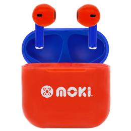 Moki MokiPods Mini True Wireless In-Ear Headphones for Kids - Red Blue Volume Limited