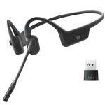Shokz OpenComm UC Wireless Open-Ear Bone Conduction Stereo Business Headset - Black Includes Loop 100 USB-A Bluetooth Adapter - Bluetooth 5.1 - Up to 16 Hours Talk Time - 2 Years Warranty