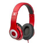 Verbatim Classic V-100C Wired Over-Ear Headphones - Red In-line Microphone for Answering Phone Calls Whilst On-the-Go (TDK ST100)