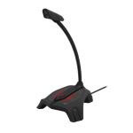 Vertux Streamer-2 (Black) - Omni-Directional, Distortion-Free Gaming Microphone - Flexible Gooseneck Stand, One Touch Mute, LED Backlights