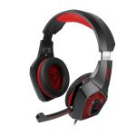 Vertux Denali Wired Over-Ear Gaming Headset - Red High Fidelity - Retractable Microphone - Noise Reduction Earpads - Adjustable Headband - Finely Tuned 40mm Drivers - 3.5mm - Input