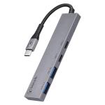 Bonelk Long-Life USB-C 4-in-1 Multiport Slim Hub - Grey