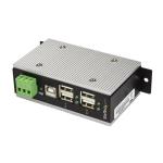 StarTech.com 4 Port USB 2.0 Hub - Metal Industrial USB-A Hub (4x USB-A) with ESD & Surge Protection - Extended Operating Temp -40C to 80C - Din Rail/Wall/Desk Mountable - USB Expander Hub