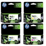 HP 965XL Ink Cartridge Value Pack Black+ Tri-Colours Black Yield 2000 pages & Tri-Colours Yield 1600 pages for HP OfficeJet Pro 9010, 9012, 9018, 9019, 9020, 9028 Printer
