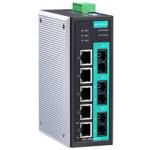MOXA Industrial switch EDS-408A-2M1S-SC-T 8-port Entry-level managed Ethernet switch, -40 to 75°C operating temperature - 5x 10/100BaseT(X) ports, 2x 100BaseFX multi-mode ports, 1x 100BaseFX single-mode port with SC connectors