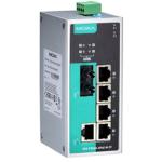 MOXA PoE switch EDS-P206A-4PoE-M-ST-T 6-port Unmanaged Ethernet switch, -40 to 75°C operating temperature - 1x 10/100BaseT(X) ports, 4 PoE ports, 1x 100BaseFX multi-mode port with ST connectors