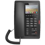 Fanvil H5 Hotel IP Phone Black - 3.5-inch Colour Screen - 2 SIP Lines - 6 Programmable Keys for Speed DialFunctions