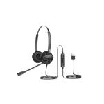Fanvil FAN-HT302-U USB Binaural Headset Dual MIC Noise Reduction - LED Indicator - Compatible with IP Phone & PC APP - with HD Audio Adjustable Boom - Dual Colour