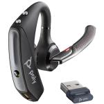 HP Poly Voyager 5200 Bluetooth On-Ear Headset - UC Certified BT700-A / 4-Mics Noise Cancellation / Touch Control / Up to 30m Distance / Up to 7-Hour Talk-Time