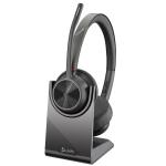 HP Poly Voyager 4320 Bluetooth On-Ear Headset with Stand - Teams Certified / BT700-C / 2-Mics Noise Cancellation / Busy Light / Up to 50m Distance / Up to 24-Hour Talk-Time