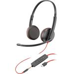 HP POLY HEADSETS 80S04AA Poly Blackwire C3225 Stereo USB-C Headset