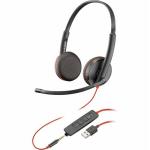 HP POLY HEADSETS 80S11A6 Poly Blackwire 3225 Stereo USB-A Headset (Bulk)