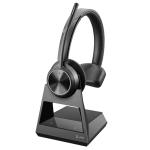 HP Poly Savi 7310 DECT Wireless On-Ear Mono Headset with Stand - UC Certified Noise-Canceling Mic / Up to 180m Distance / Up to 6-Hour Talk-time