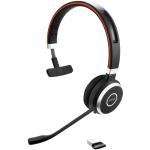 Jabra Evolve 65 SE Bluetooth On-Ear Mono Headset with Charging Stand - UC Certified Link390a / Busy Light / Up to 30m Distance / Up to 10-Hour Talk-Time
